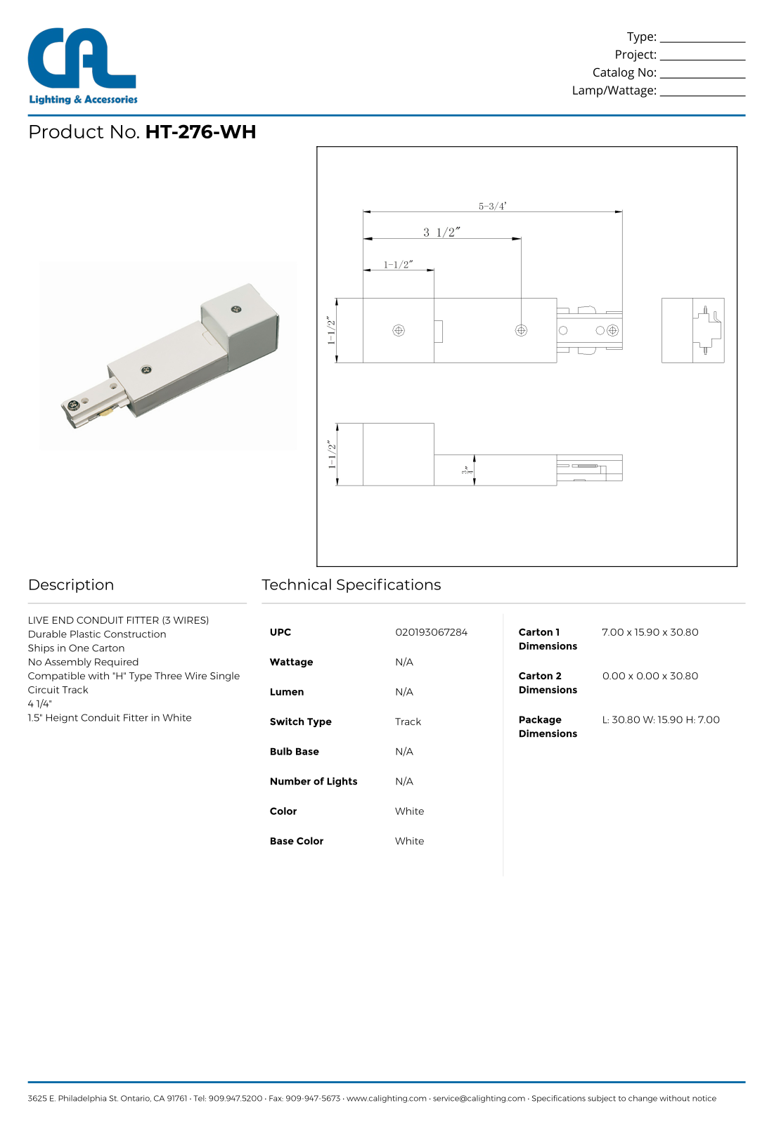 Cal Lighting CG10611 Specifications - ManualMachine.com