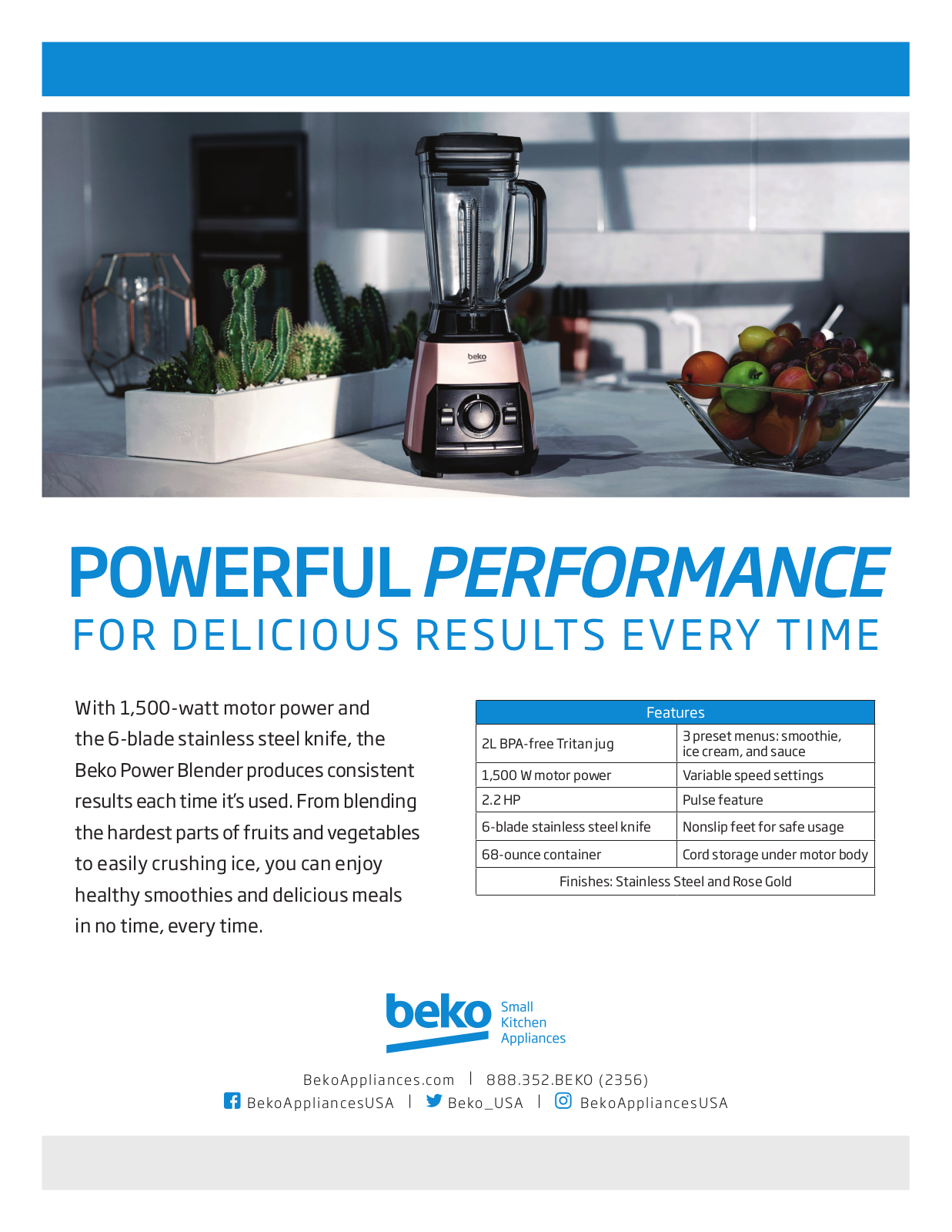 Beko TBS8154X Specifications