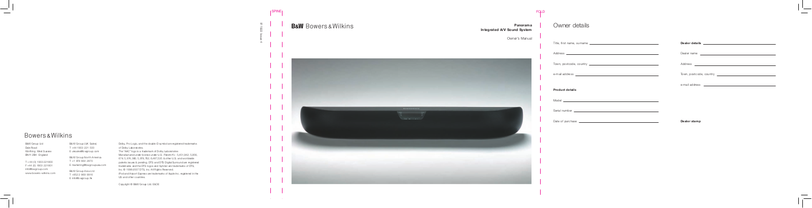 Bowers - Wilkins Panorama User Manual