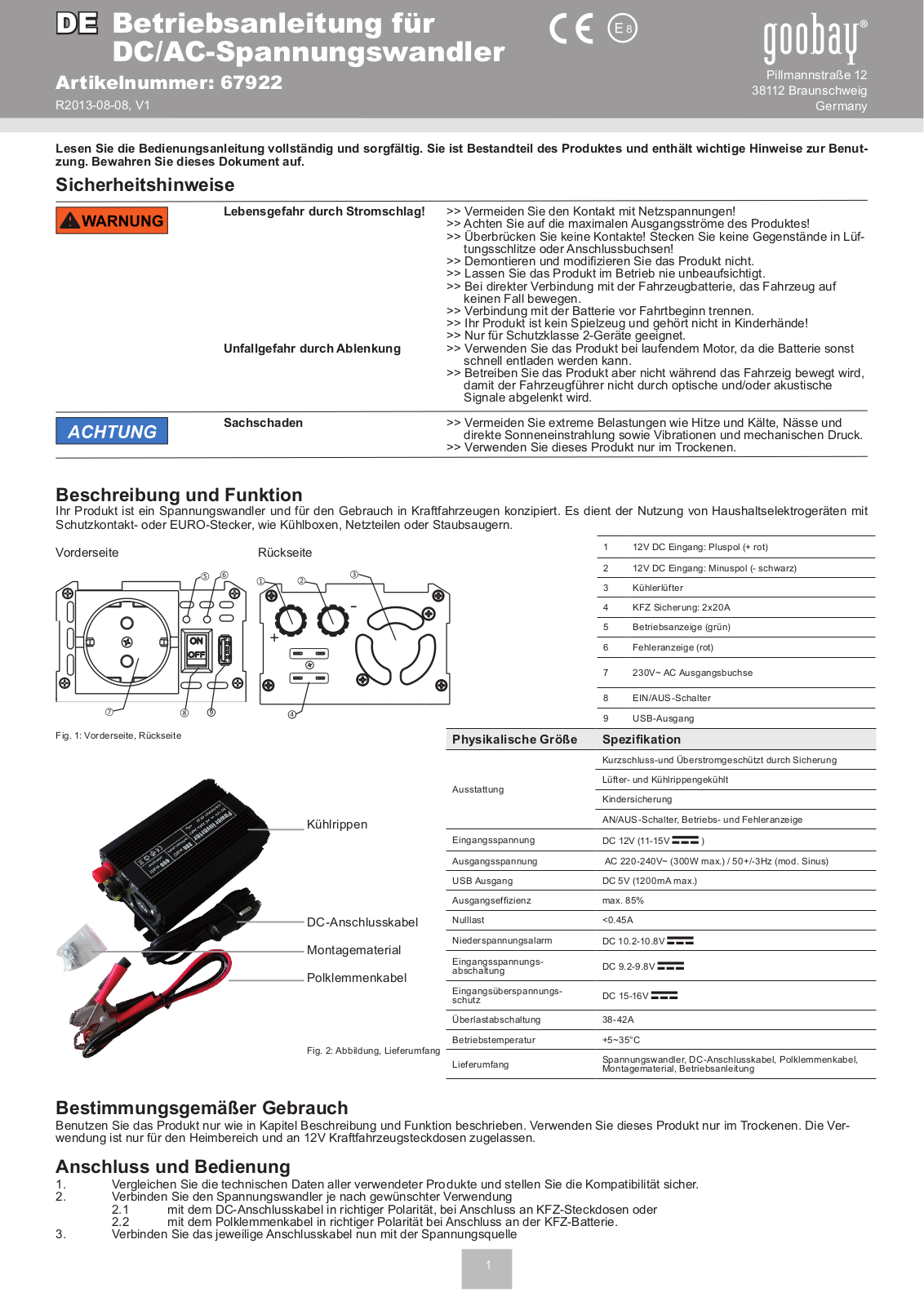 Goobay 67922 User guide