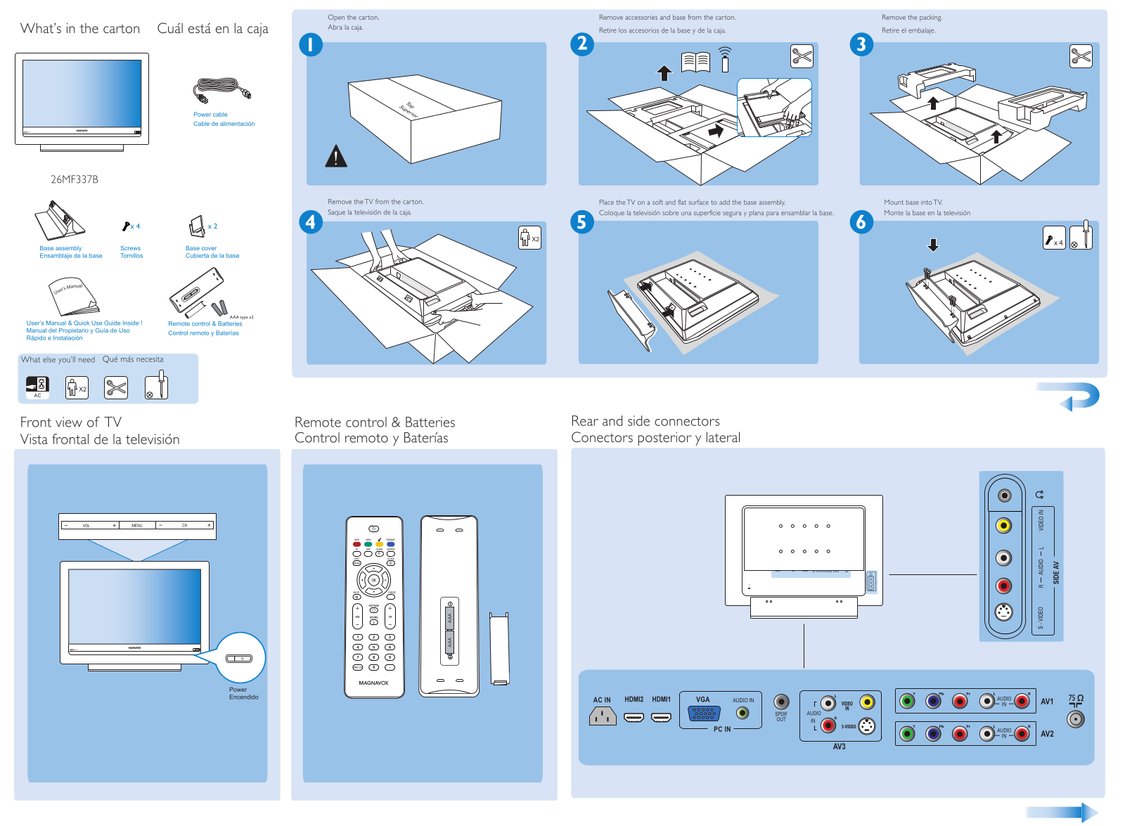 Magnavox 26MF337B, 26MF327B User Manual