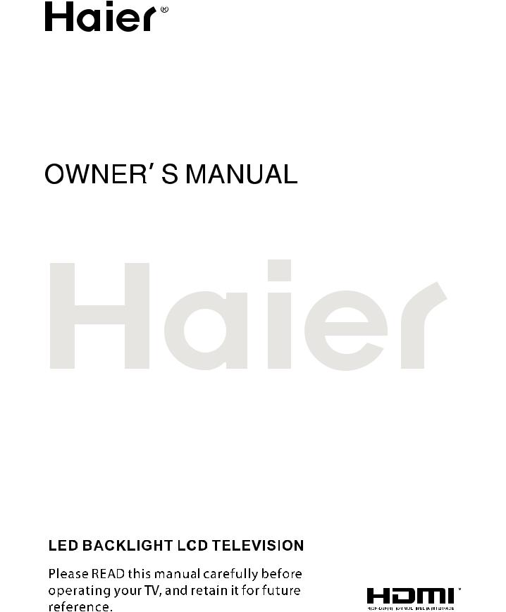 Haier LE26K800, LE32K800, LE37K800, LE42K800, LE55K800 User Manual