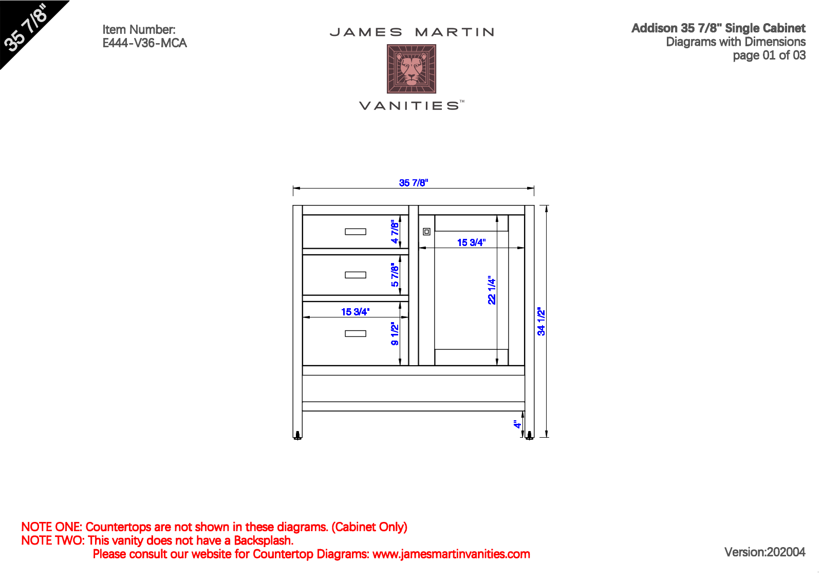 James Martin Furniture JMT12841 Specifications - ManualMachine.com