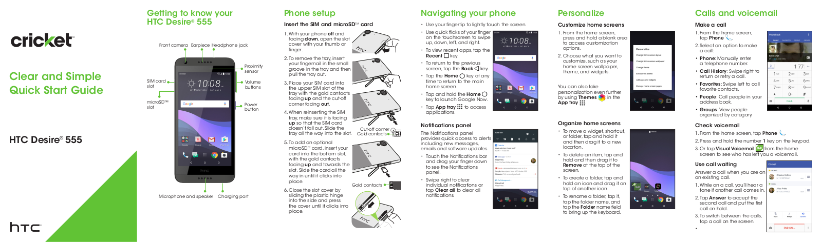 HTC Desire 555 Quick Start Guide