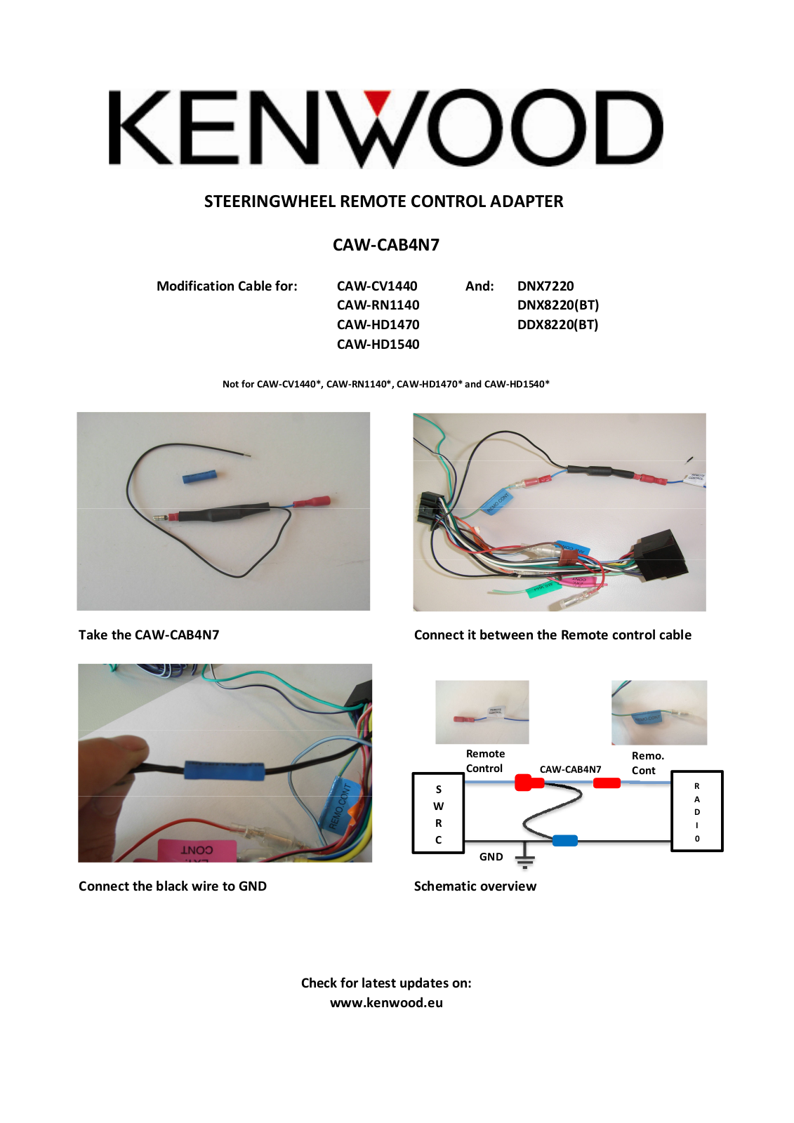 Kenwood CAW-CAB4N7 User Manual