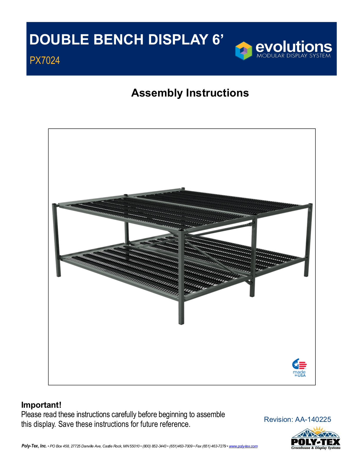 Poly-Tex PX7024 User Manual