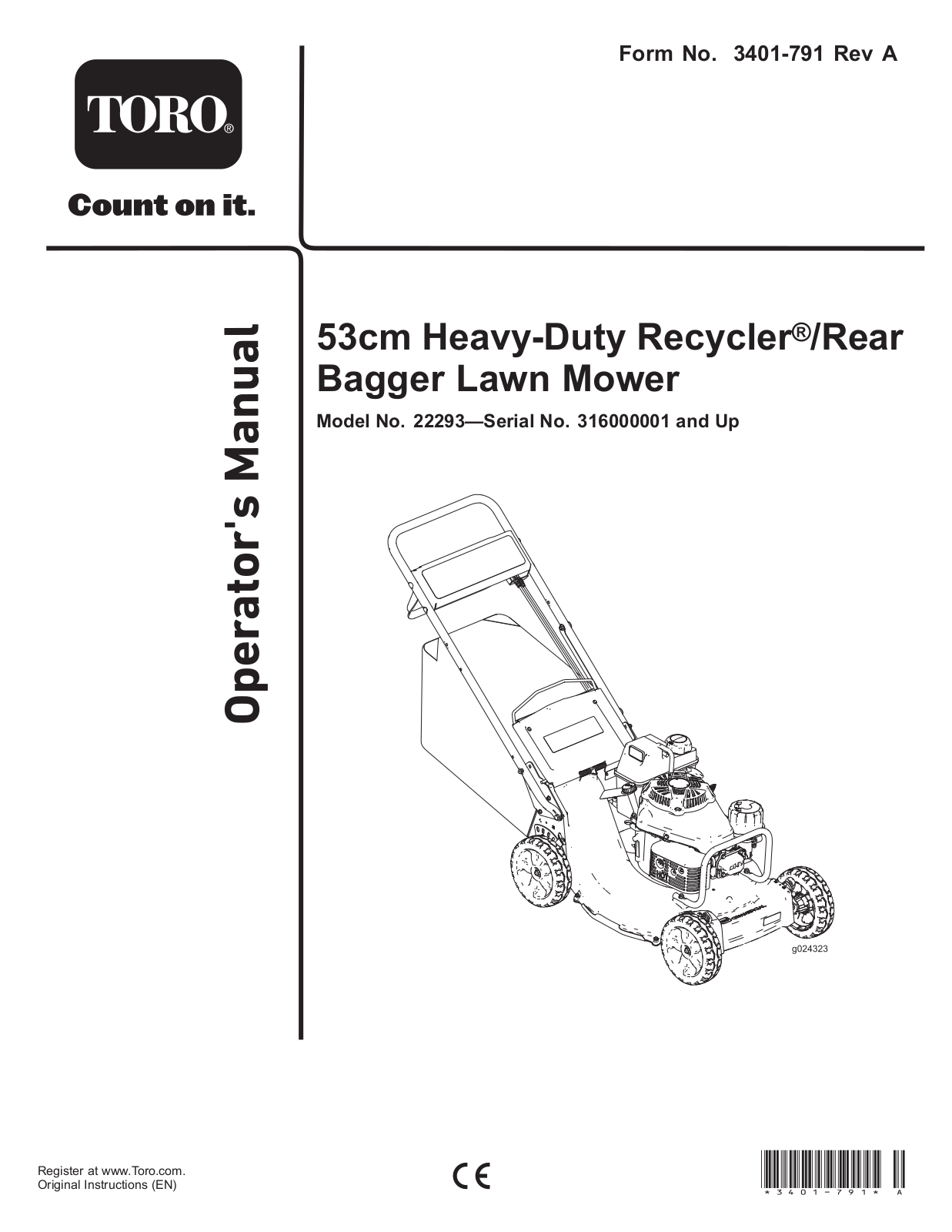 Toro 22293 Operator's Manual