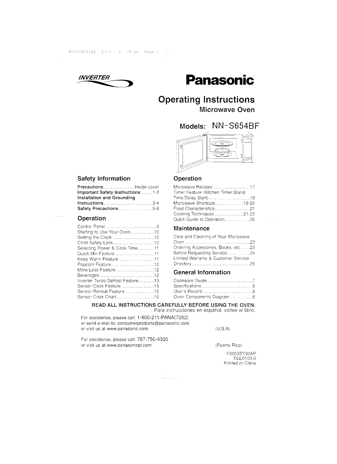 Panasonic AP6K51 Users Manual