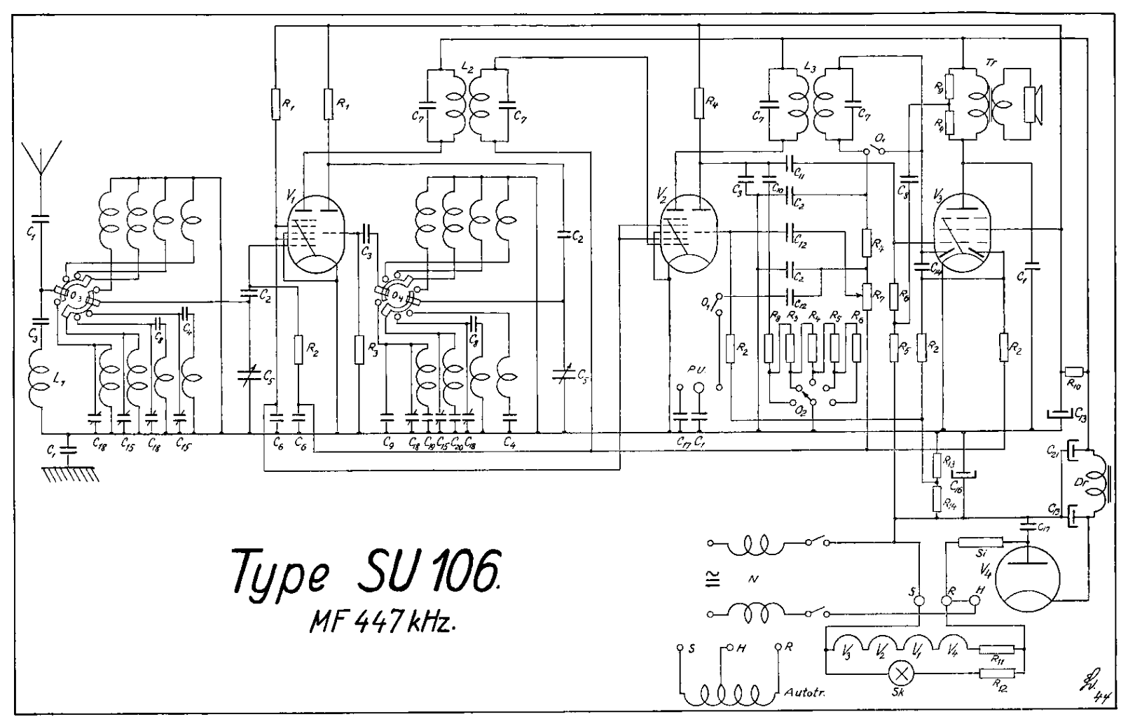 Arako Super SU106 Schematic