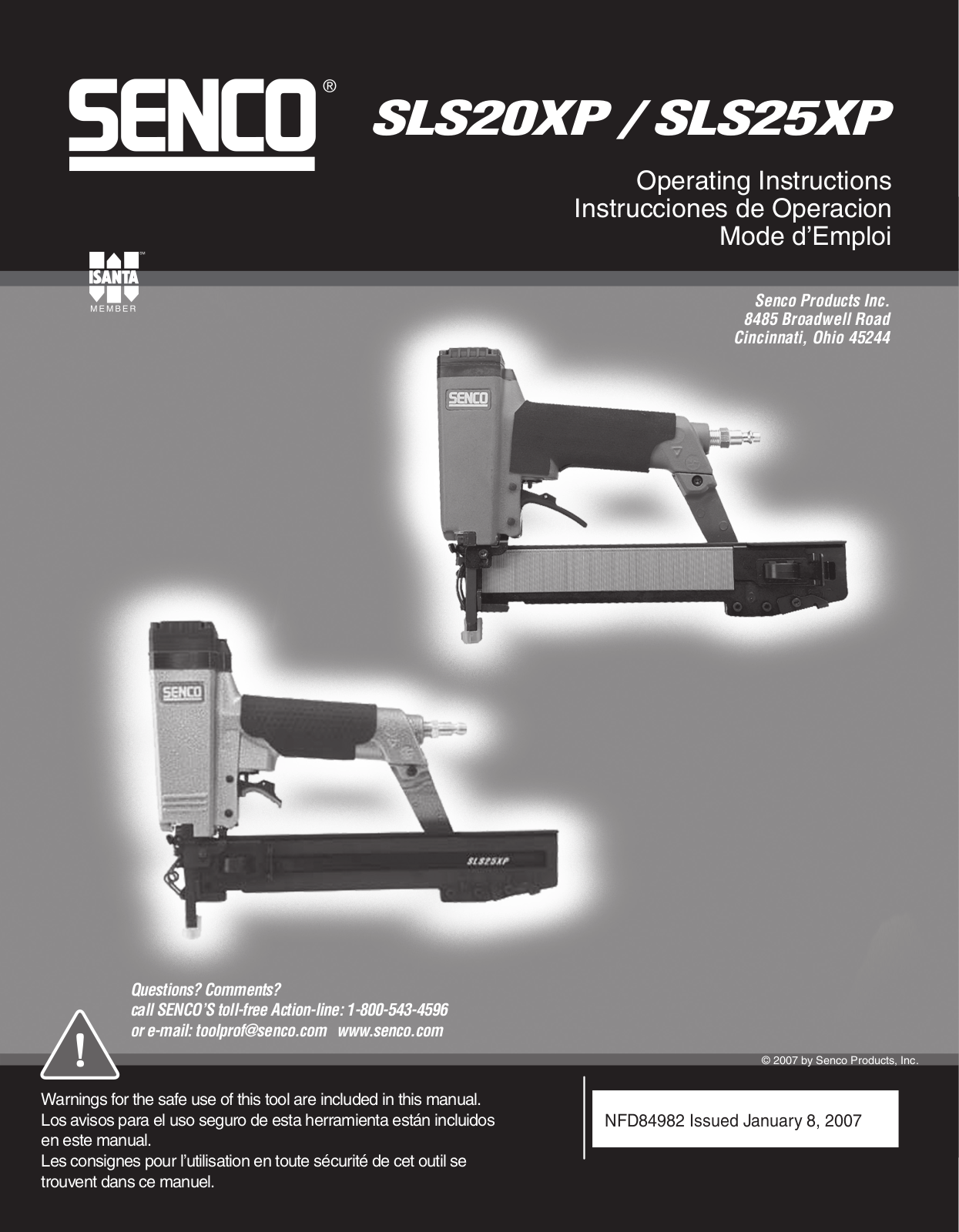 Senco SLS20XP, SLS25XP User Manual