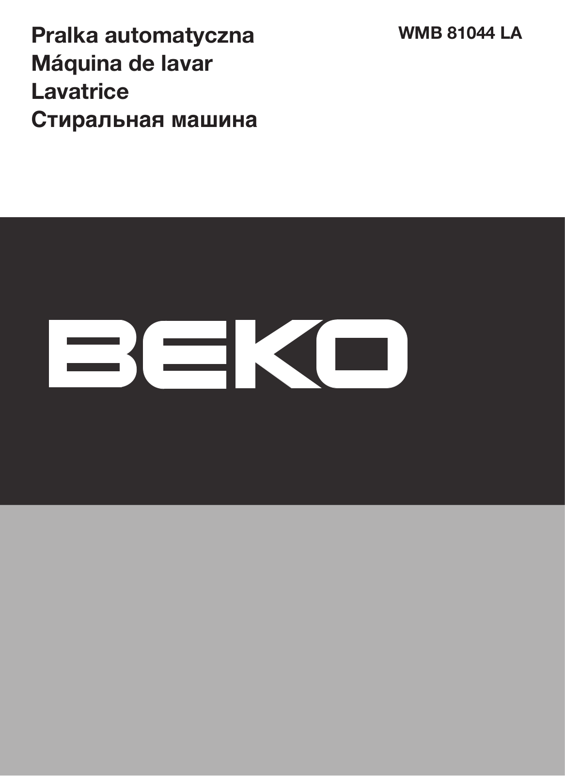 Beko WMB 81044 LA User Manual