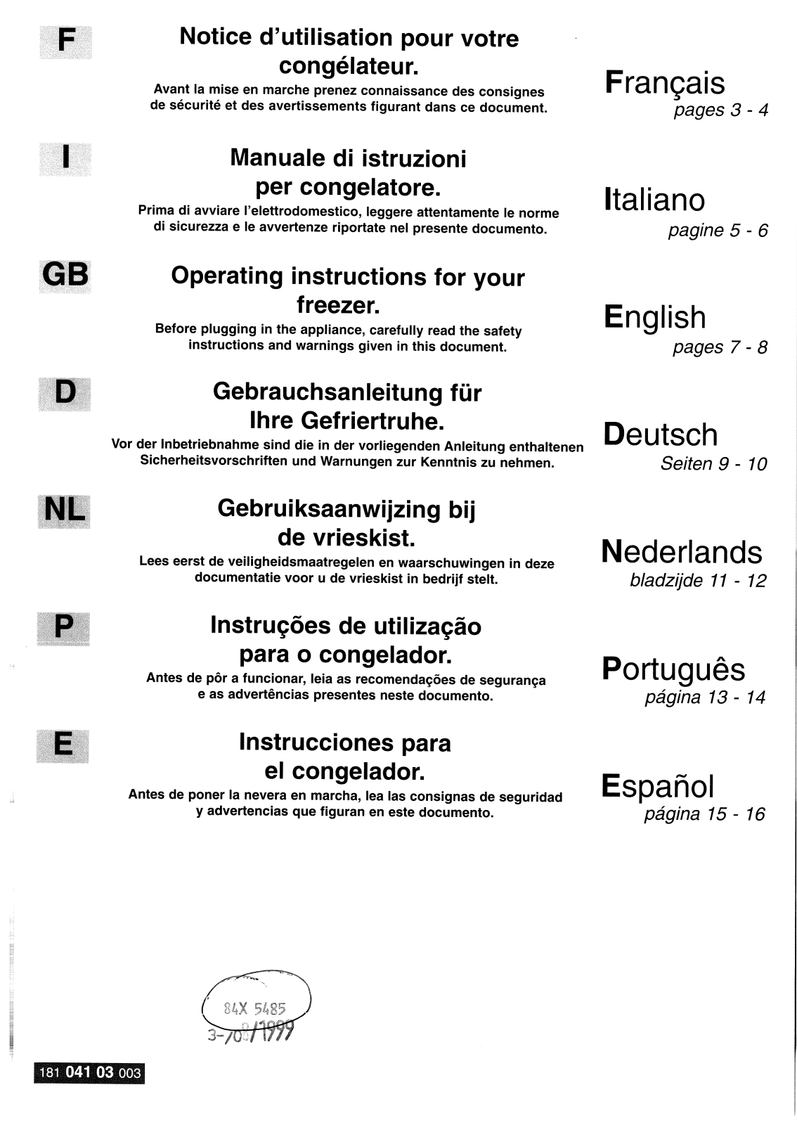 BRANDT CR560, CR390, CR445, CR280, CR335 User Manual