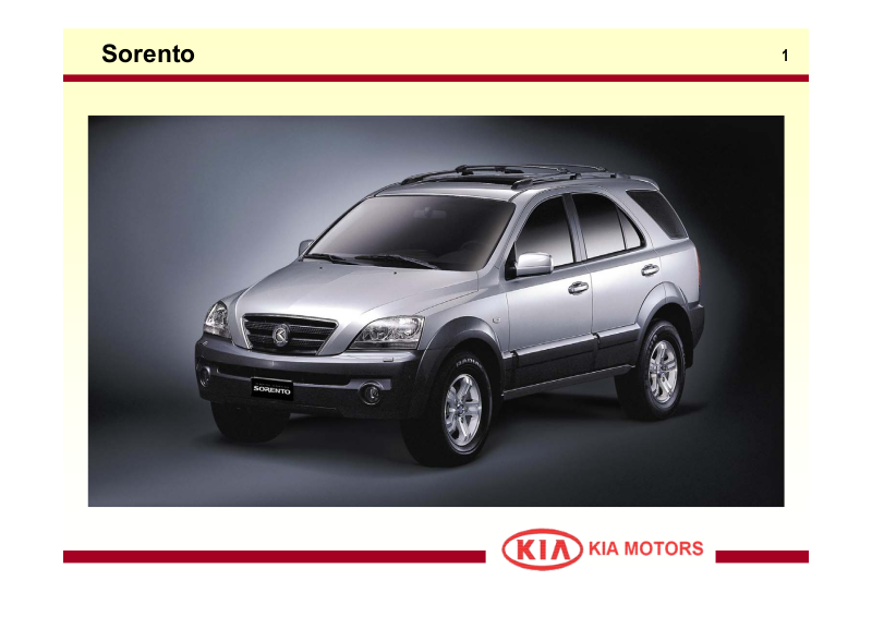 KIA SORENTO User Manual