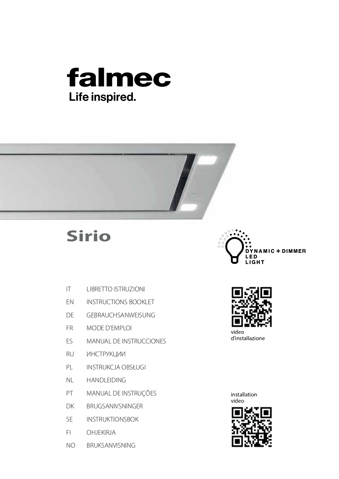 FALMEC Sirio Instruction Booklet