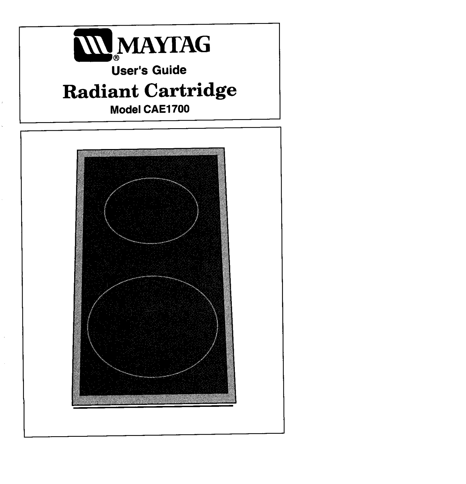 Maytag CAE1700ACB, CAE1700BCB, CAE1700BCE Owner's Manual - ManualMachine.com