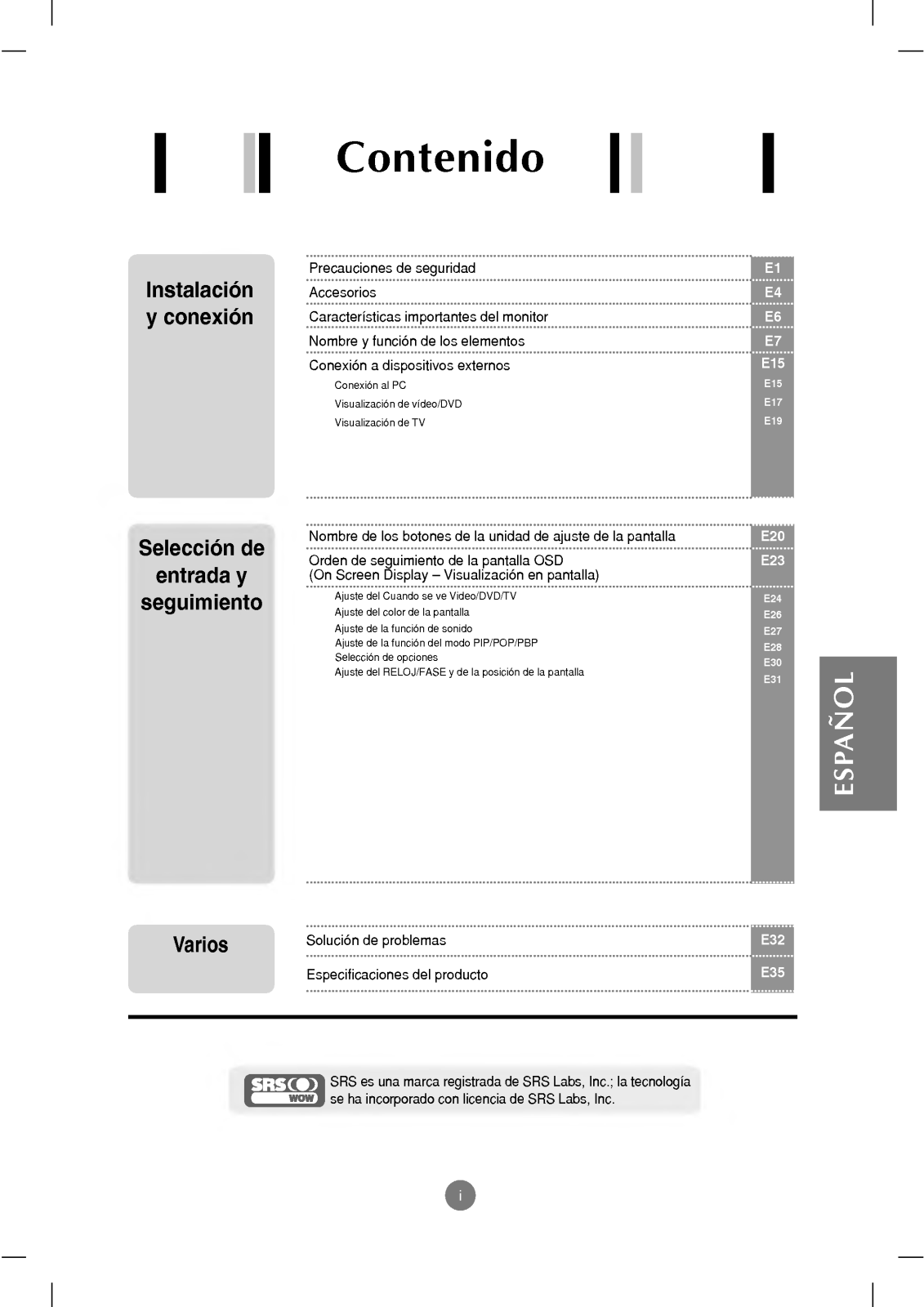 Lg L172WT User Manual