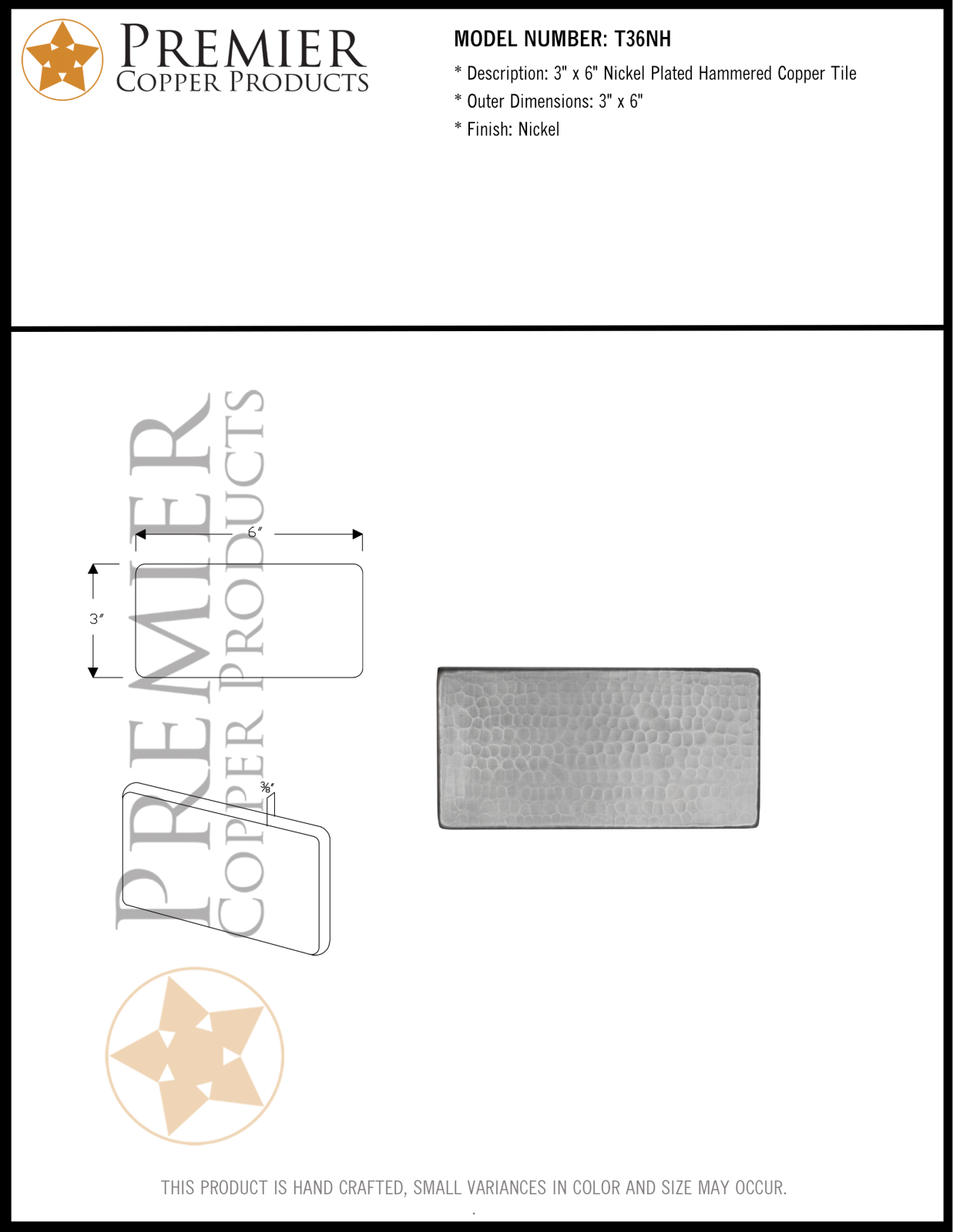 Premier Copper Products IER1713 Specifications - ManualMachine.com