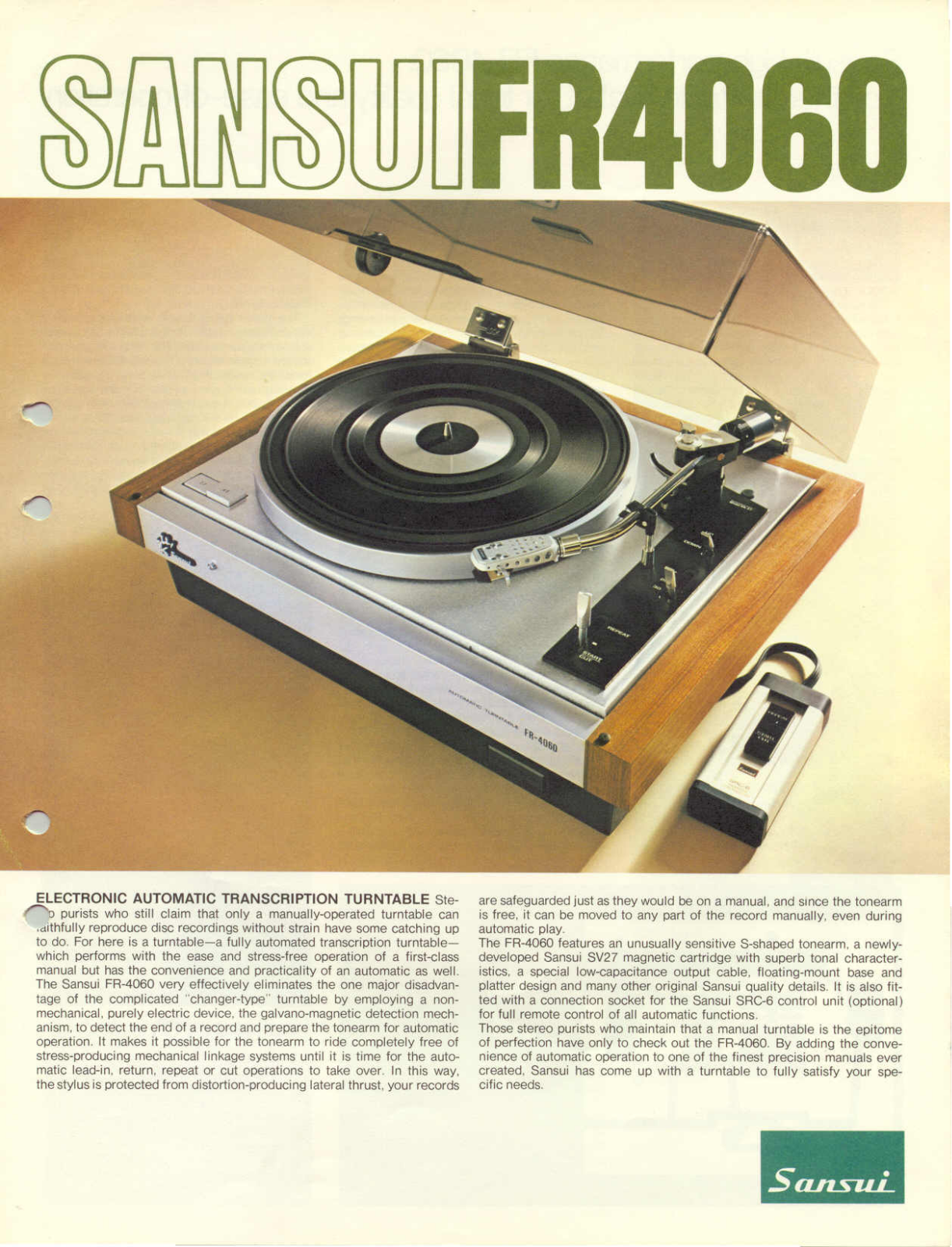 Sansui FR-4060 Brochure