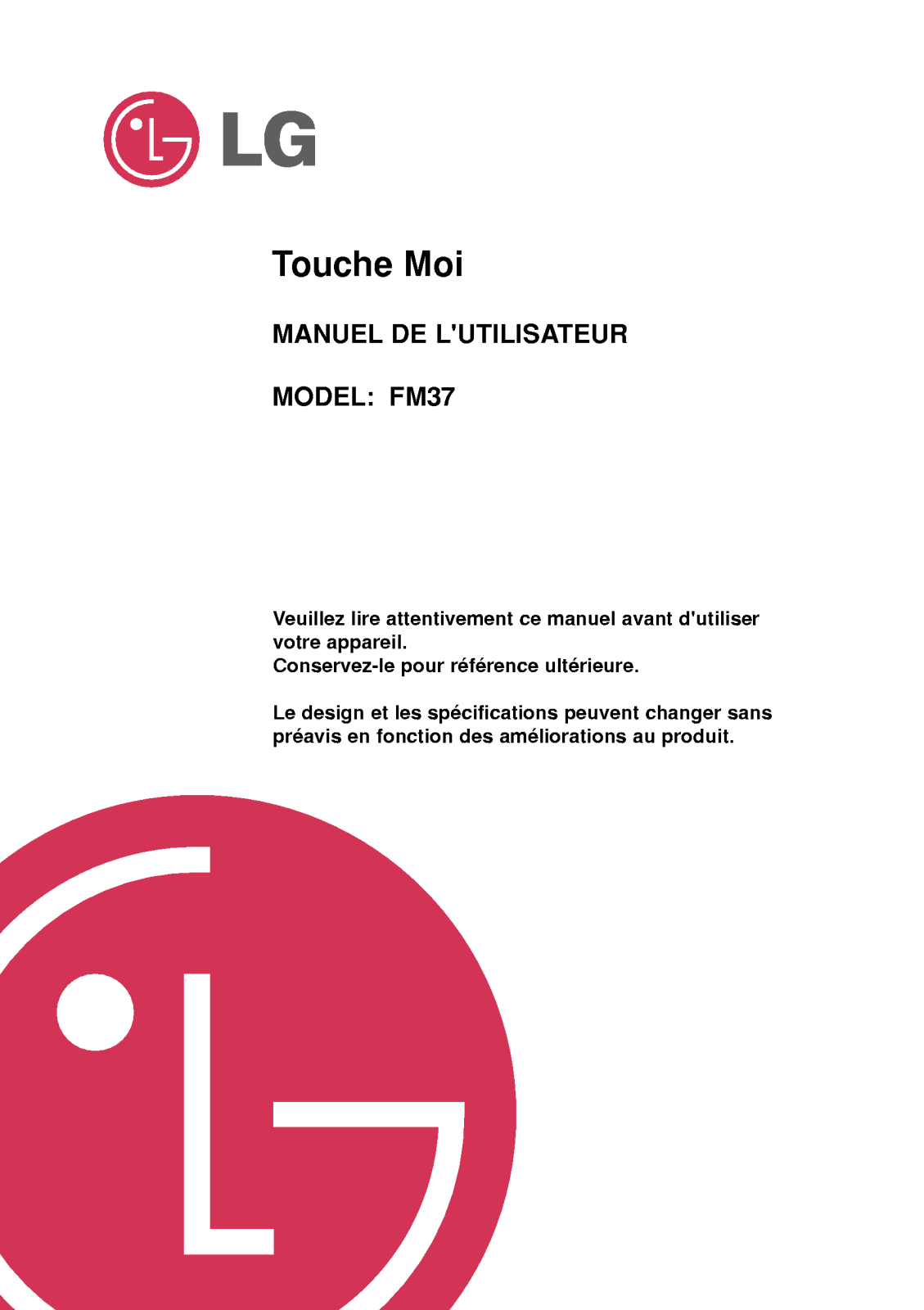 LG MF-FM37S4S User Manual