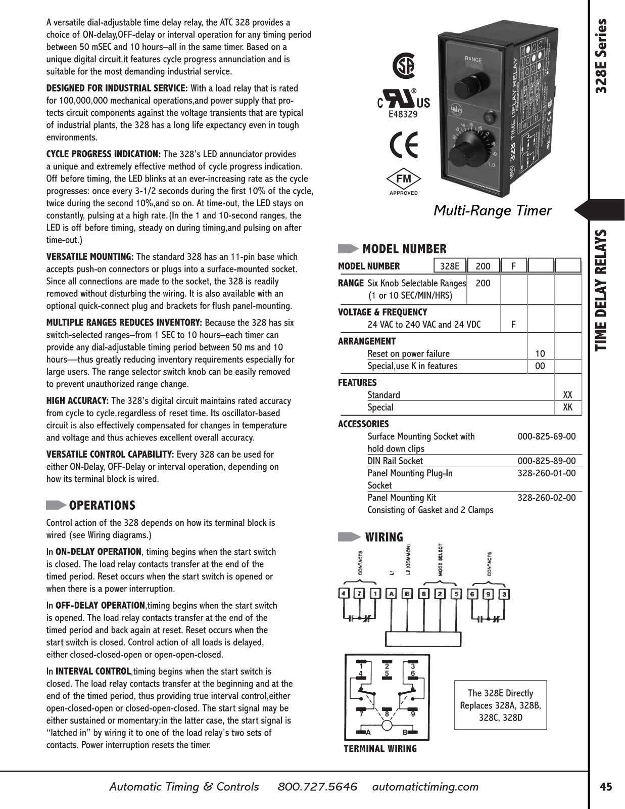 ATC-Automatic Timing & Control 328E Series Data Sheet