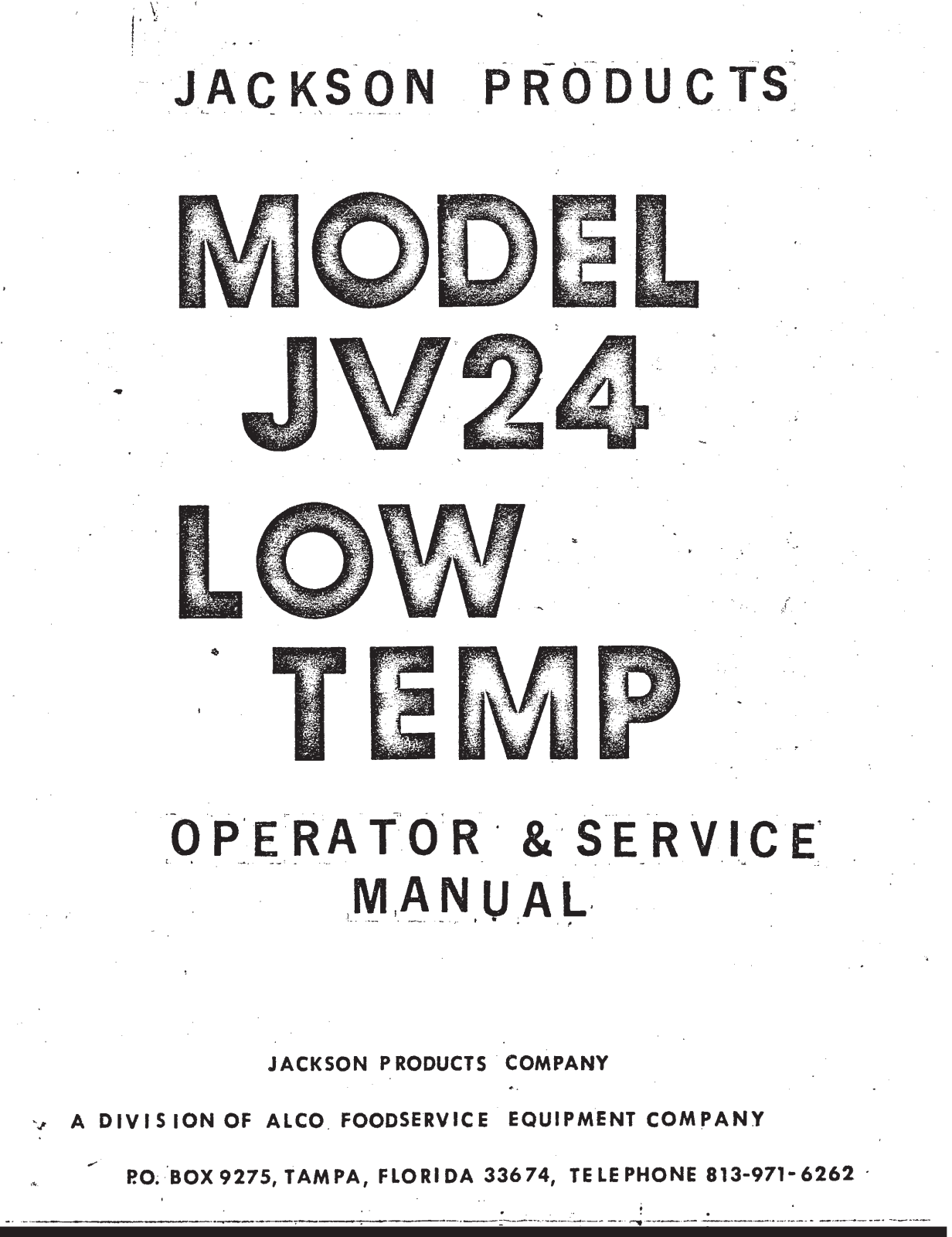 Jackson JV24 Service Manual