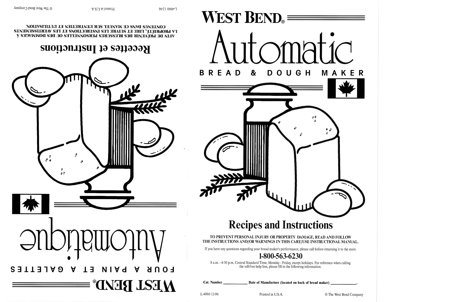 West Bend L4960, 41041Y User Manual