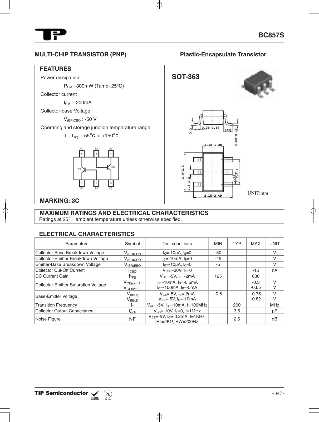 TIP BC857S Schematic