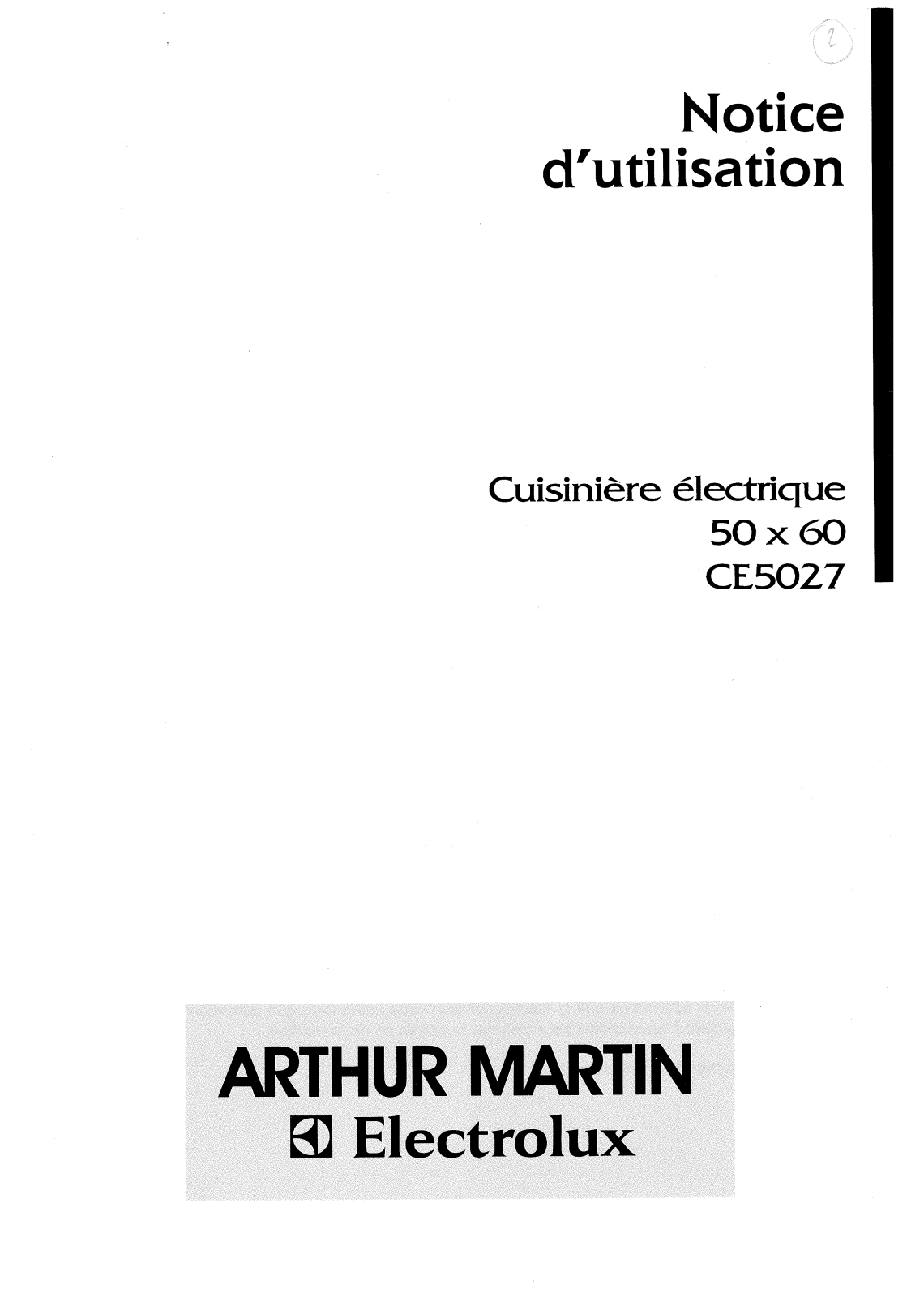 Arthur martin CE5027 User Manual