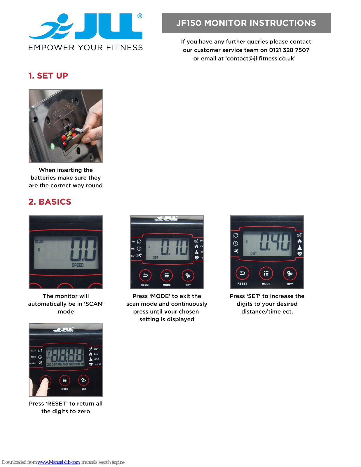 JLL JF150 Instructions Manual - ManualMachine.com