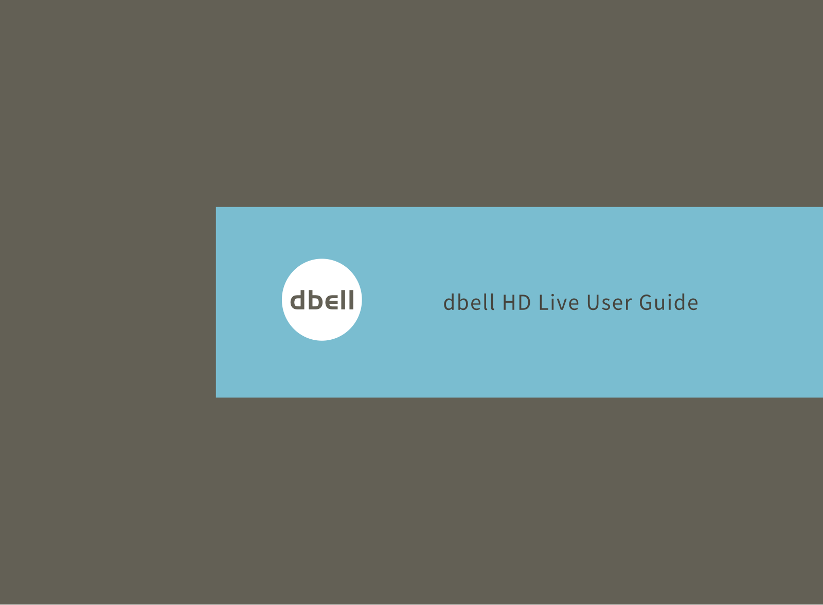 dbell LIVE User Manual