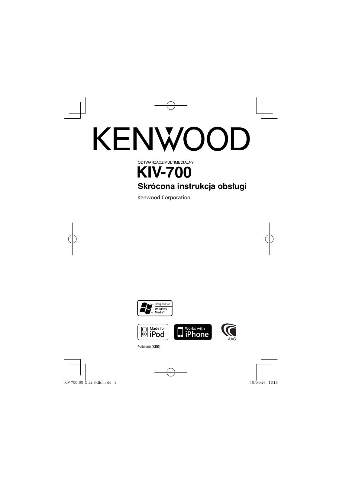 Kenwood KIV-700 User Manual