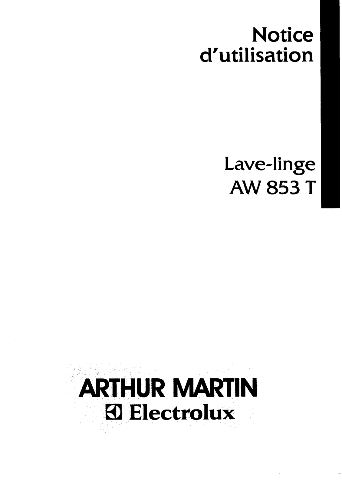 Arthur martin AW853T User Manual