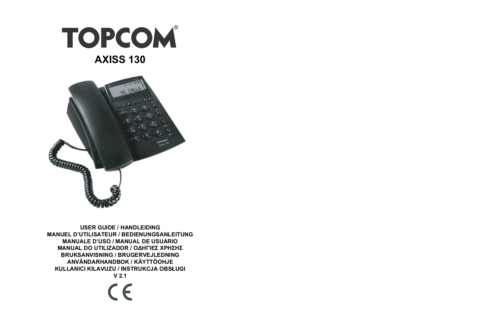 Topcom AXISS 130 User Manual