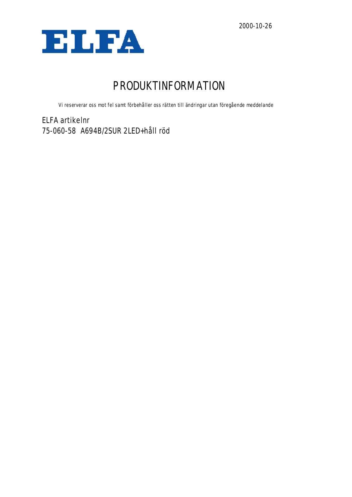 EVERLIGHT EVL A694B/2SUR Datasheet - ManualMachine.com