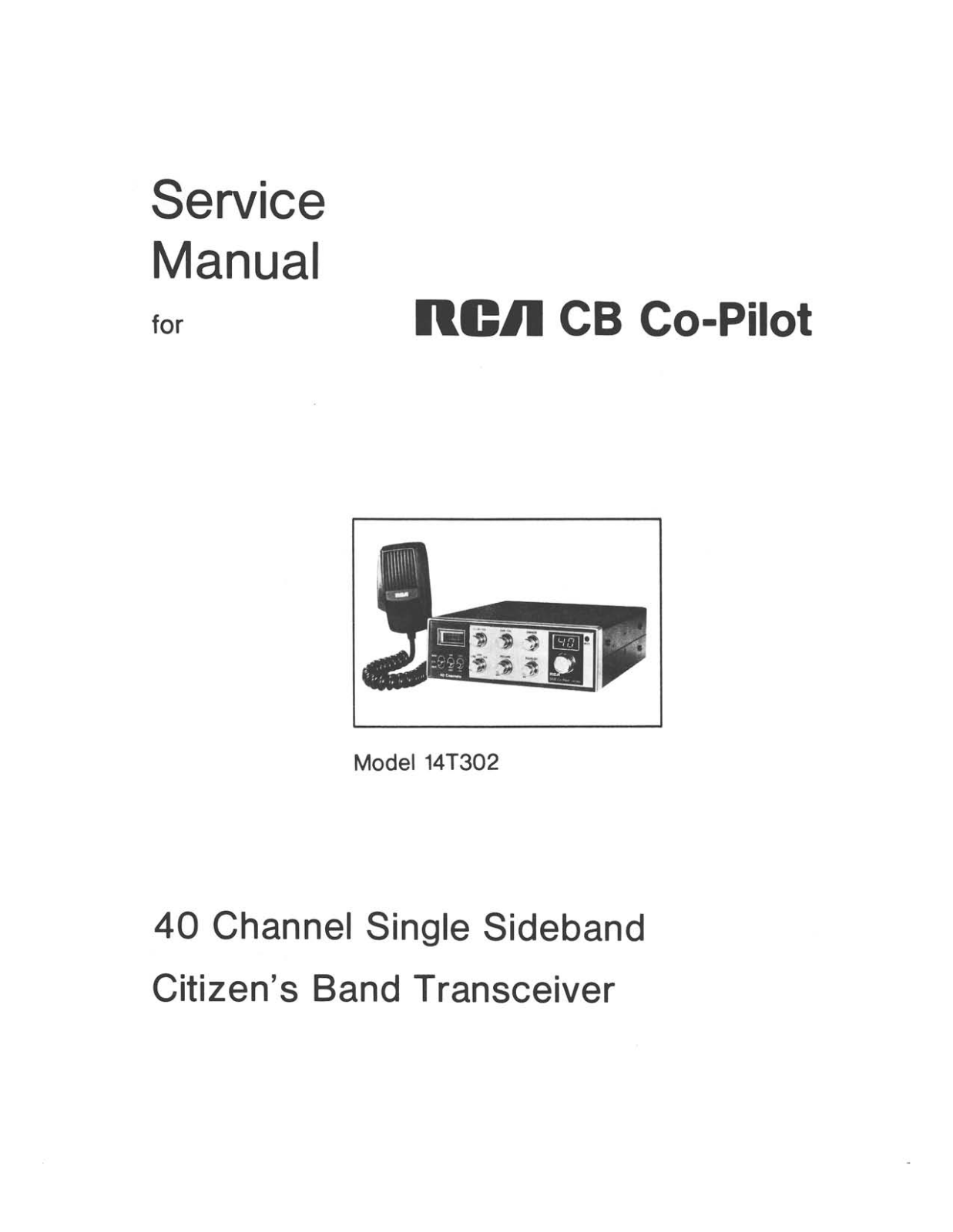 RCA 14t302 Service Manual