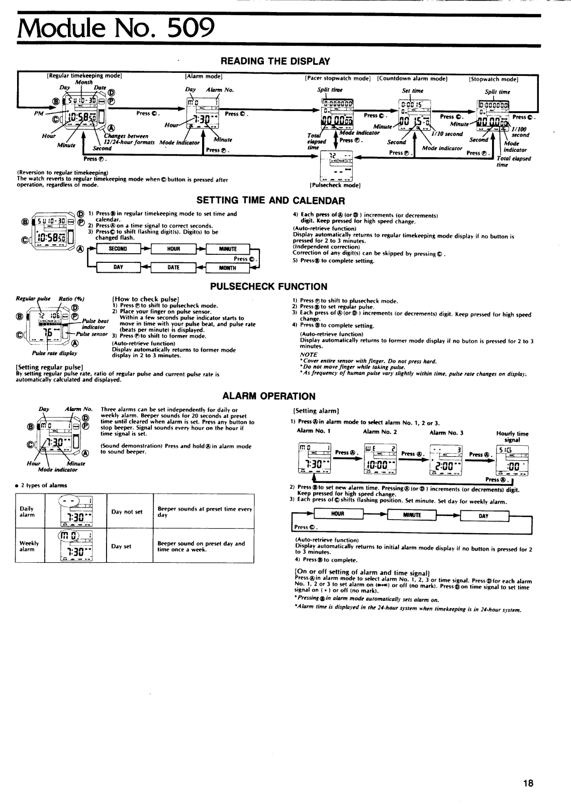 Casio QX-509 User Manual