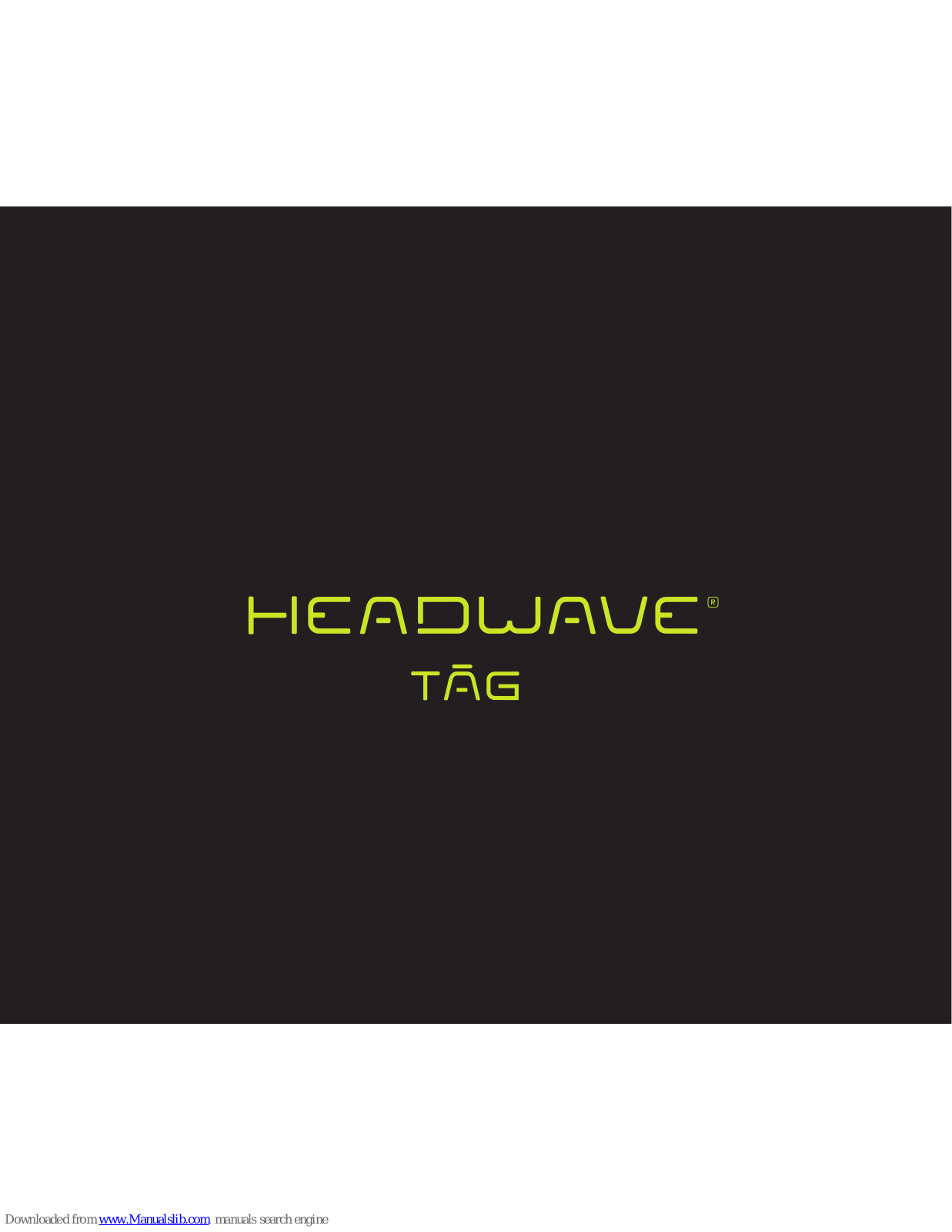 Headwaver TAG Instructions Manual - ManualMachine.com