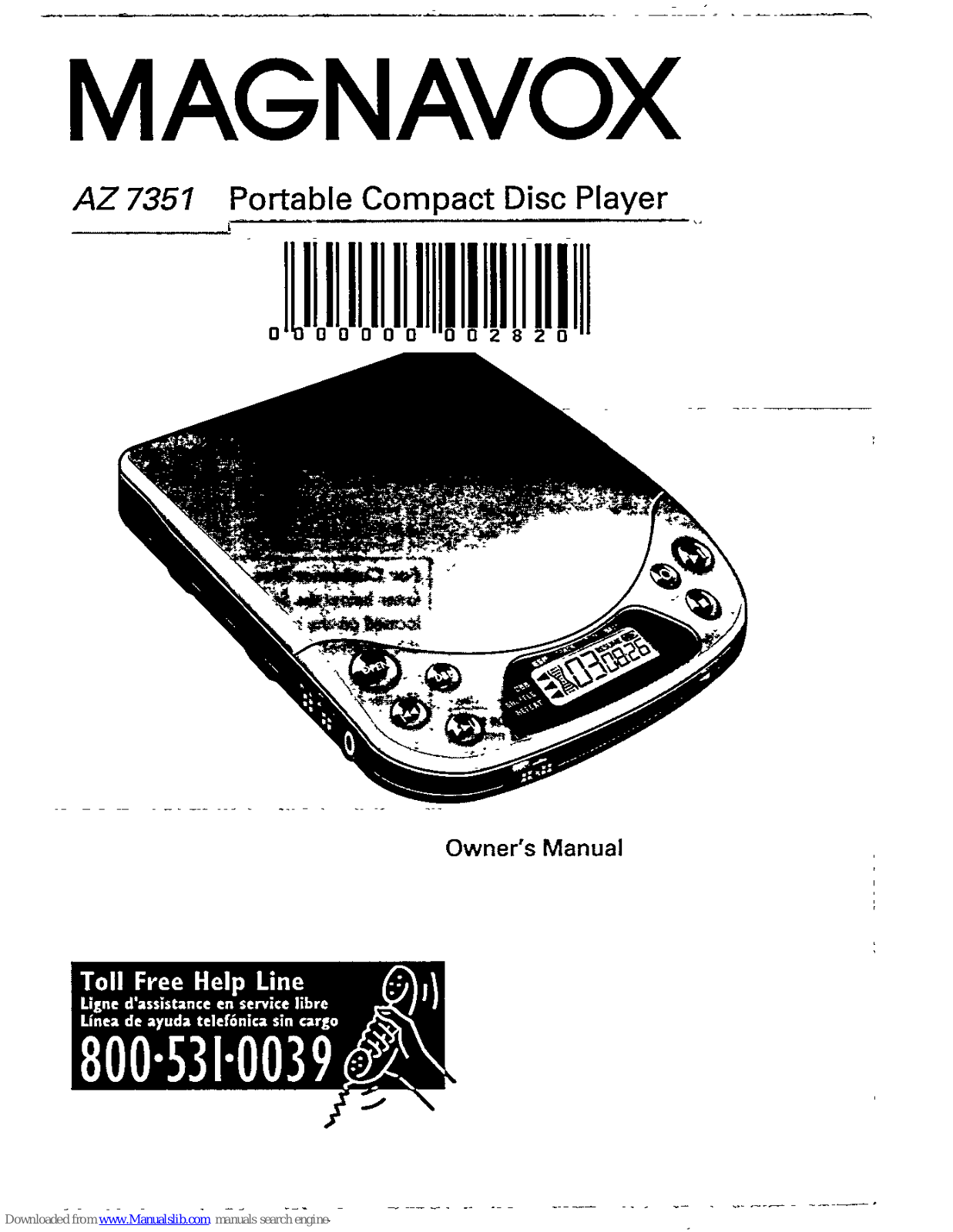 Magnavox AZ 7351, AZ7351/17 Owner's Manual