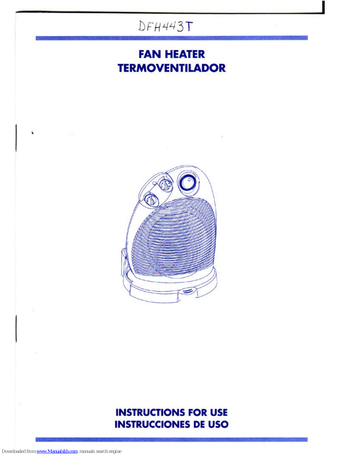 DeLonghi DFH443T Instructions For Use Manual