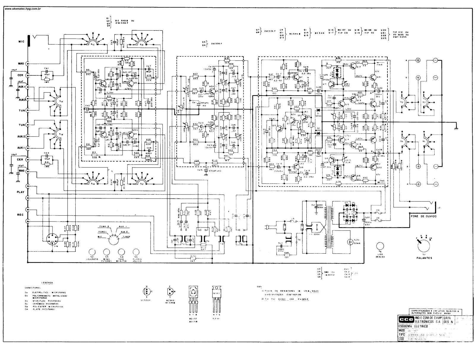 CCE AC902 Schematic