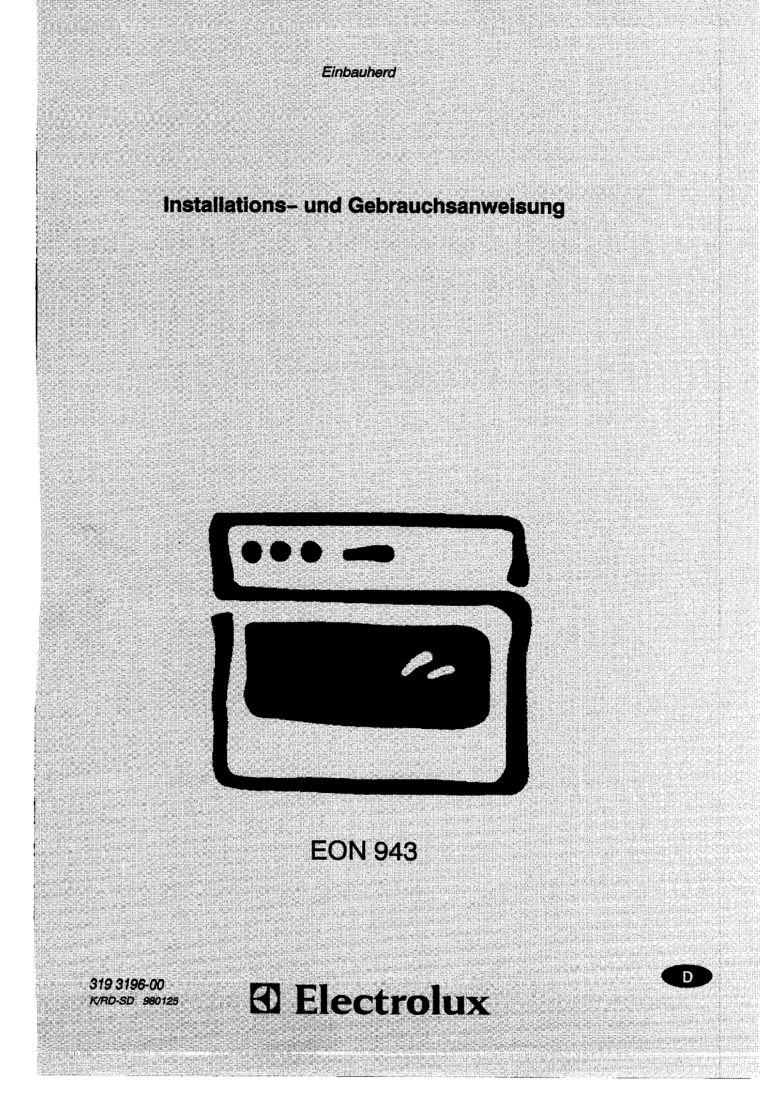 AEG EON943X, EON943W, EON943B User Manual