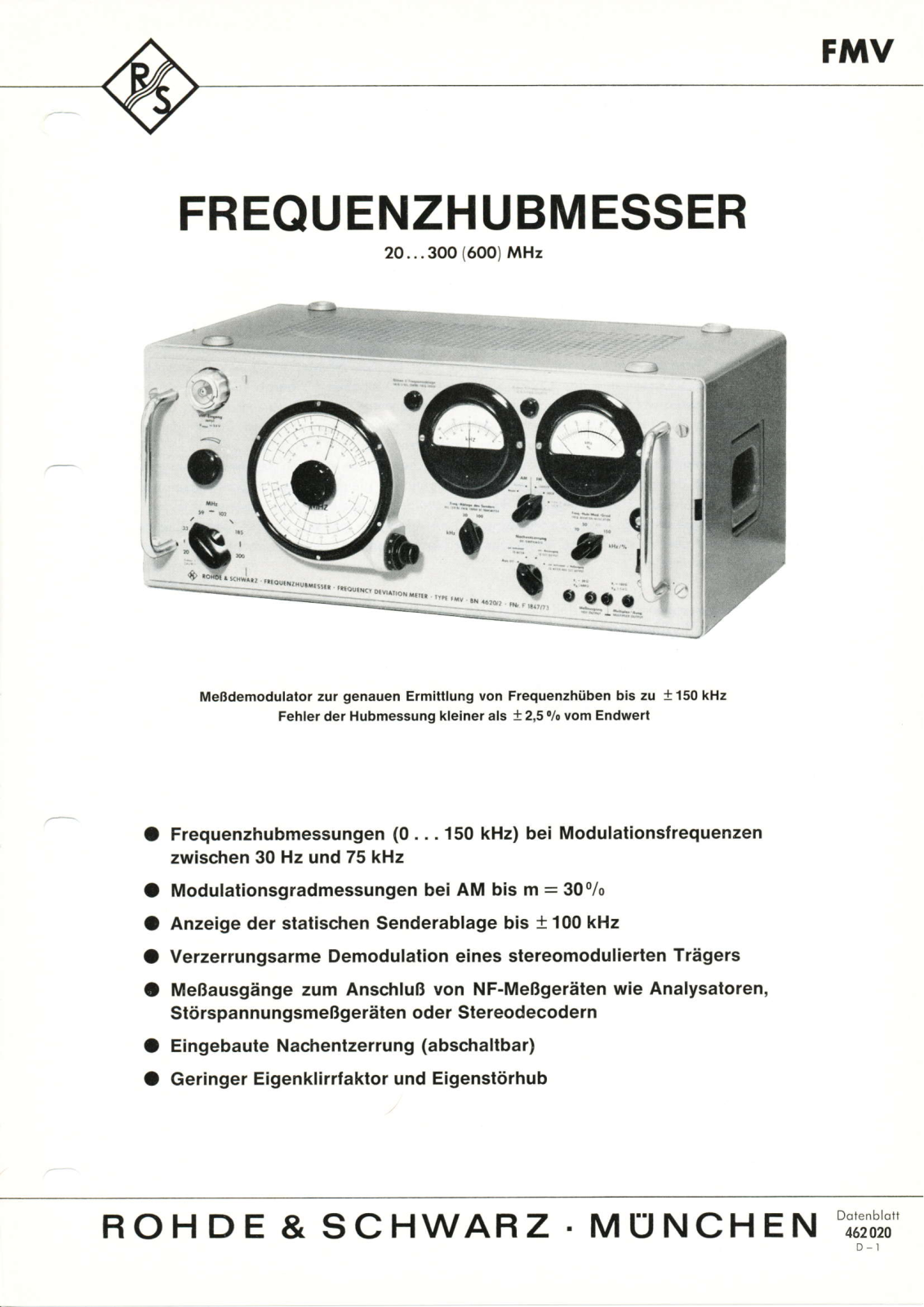 Rohde & Schwarz FMV Datasheet - ManualMachine.com