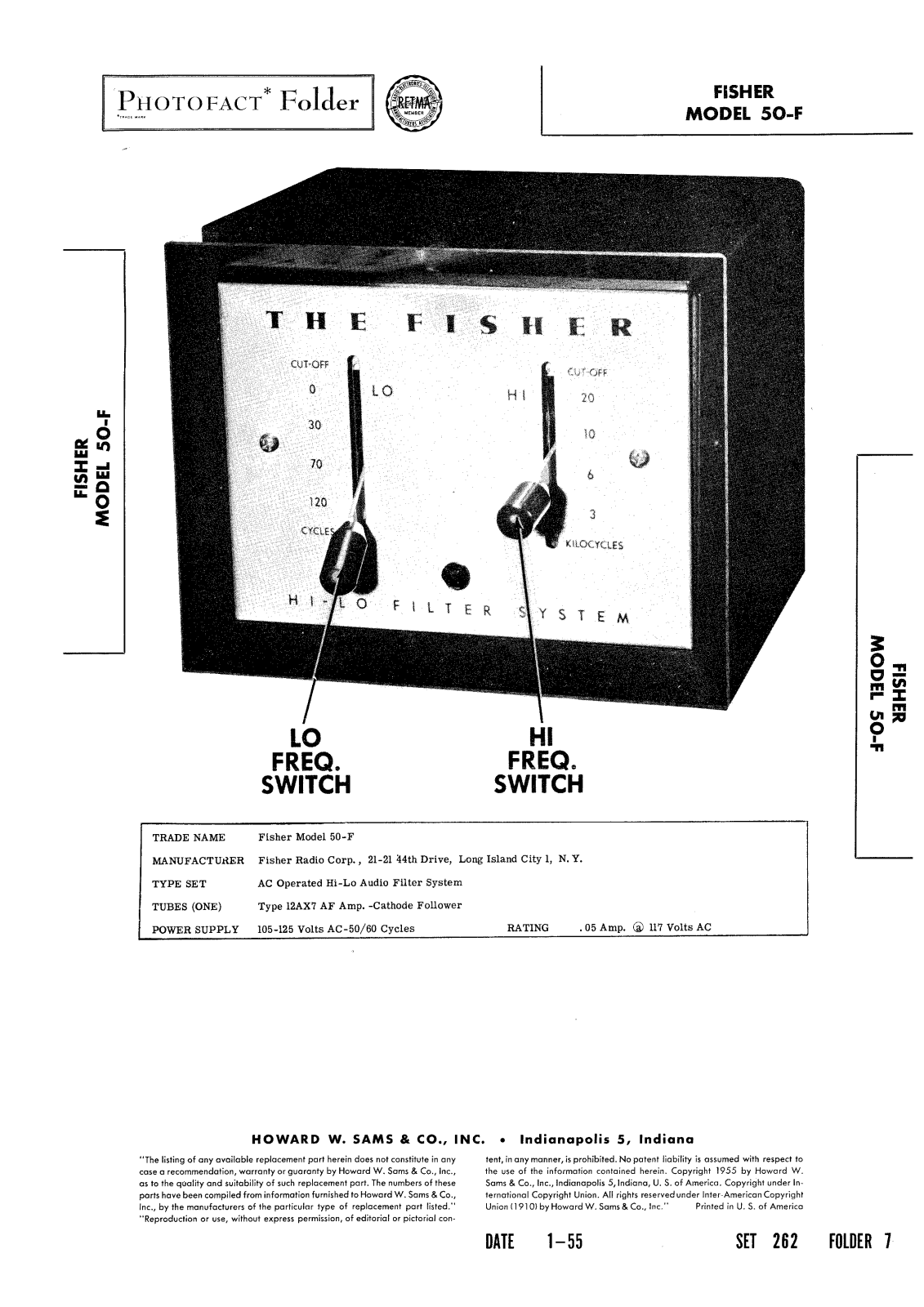 Fisher 50-F Service Manual