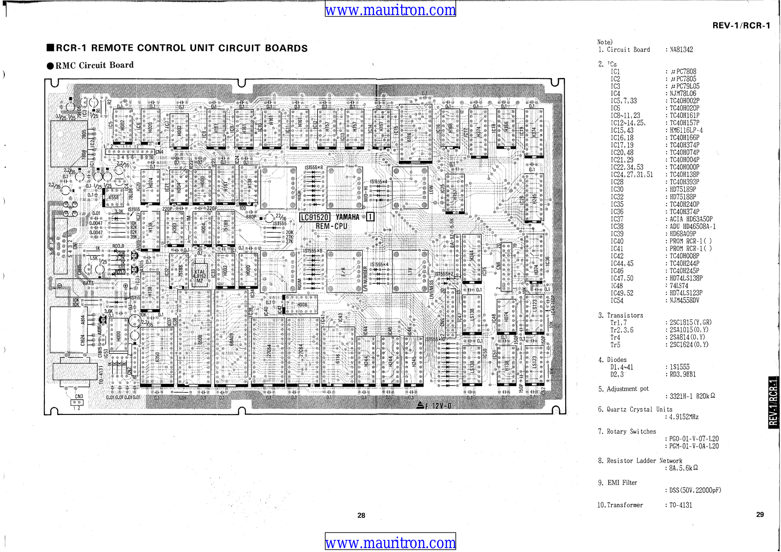 Yamaha REV1, PCB5 User Manual