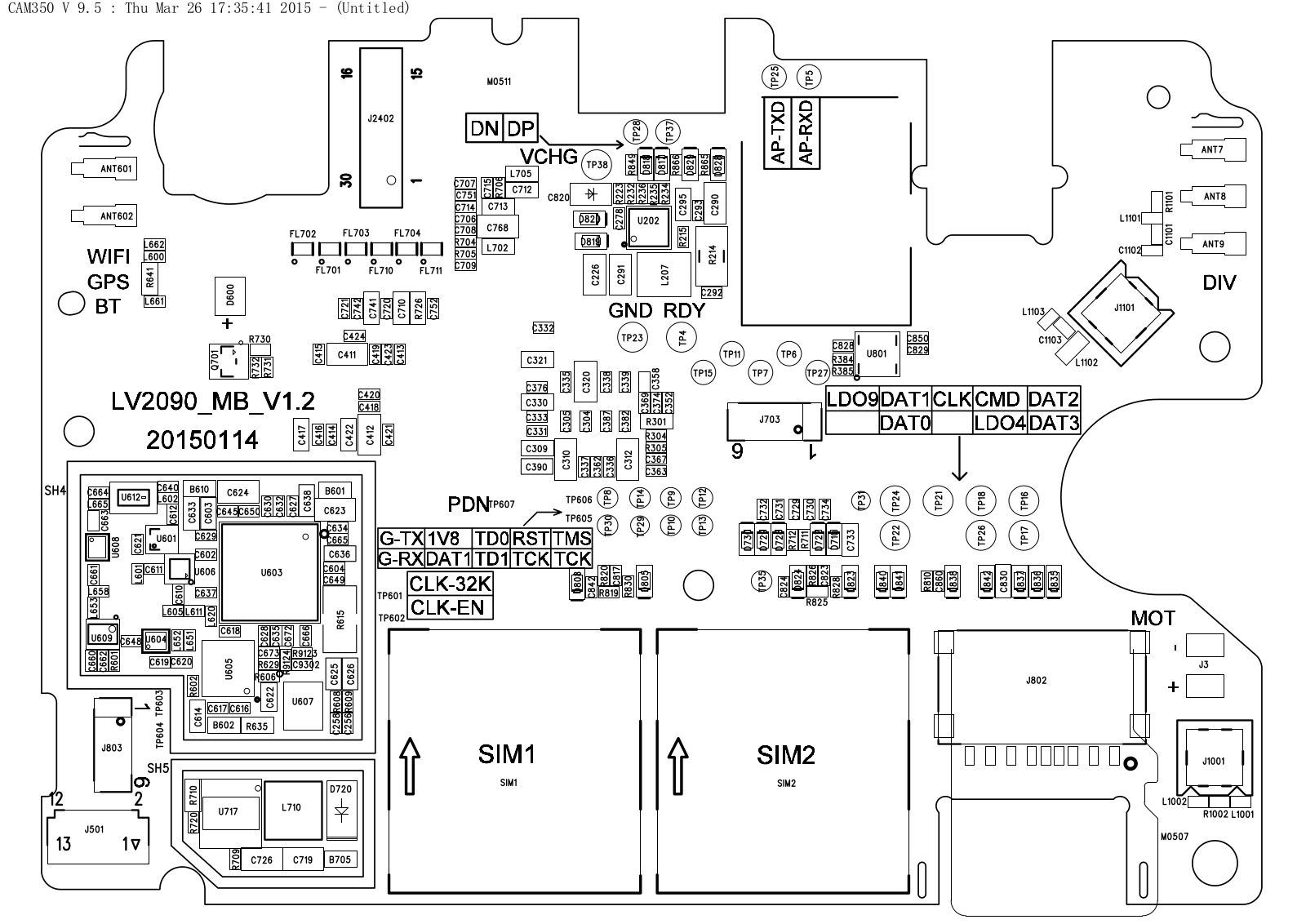 Lenovo A3900 schematic diagram top