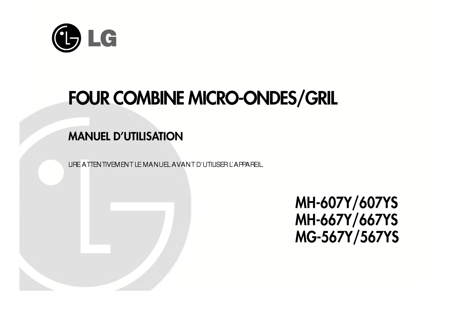 LG MH-607Y User Manual