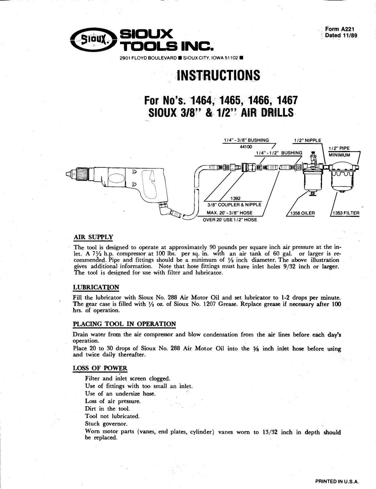 Sioux Tools 1464, 1467, 1466, 1465 User Manual - ManualMachine.com