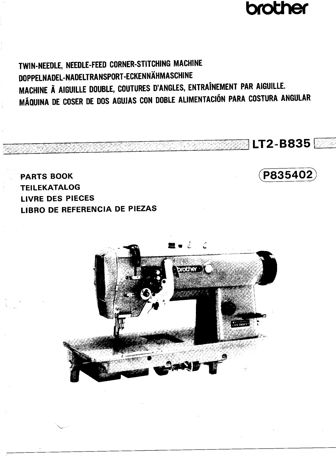 BROTHER LT2-B835 Parts List