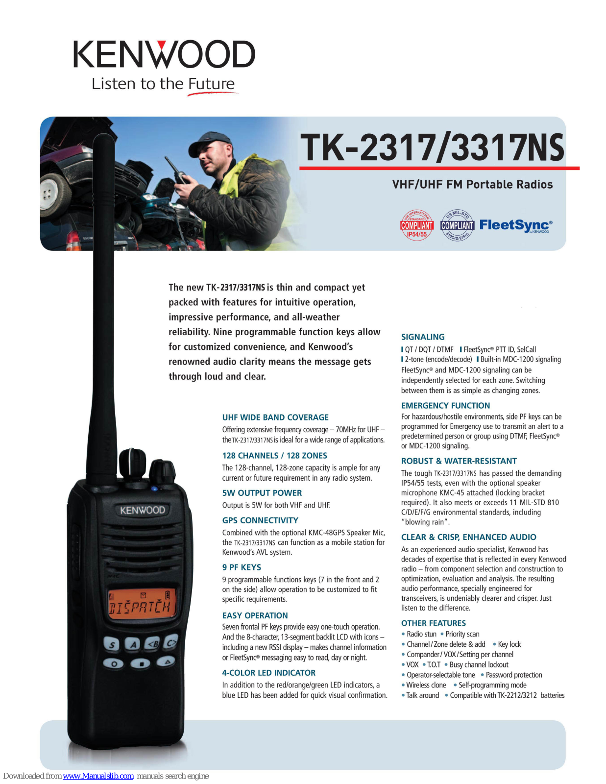 Kenwood TK-2317, TK-3317NS Specification