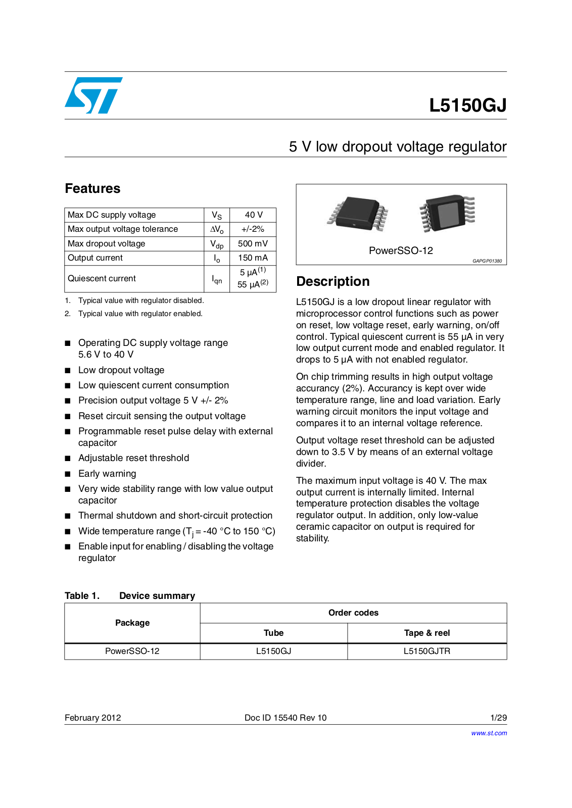 ST L5150GJ User Manual